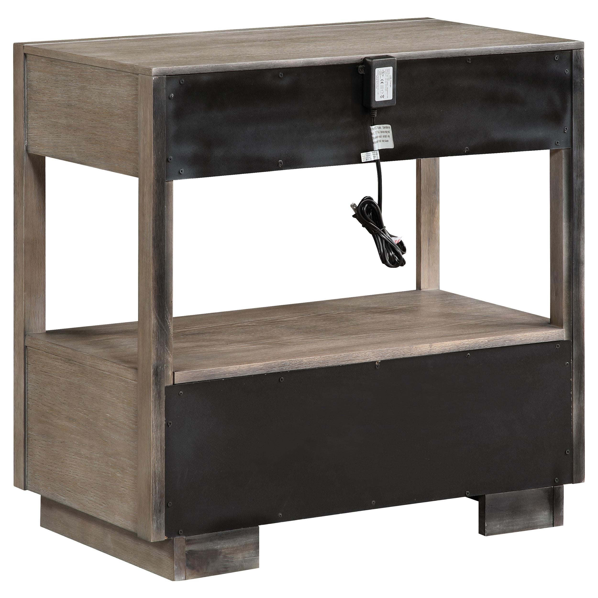 Durango 2-drawer Nightstand Bedside Table Washed Oak - 223272
