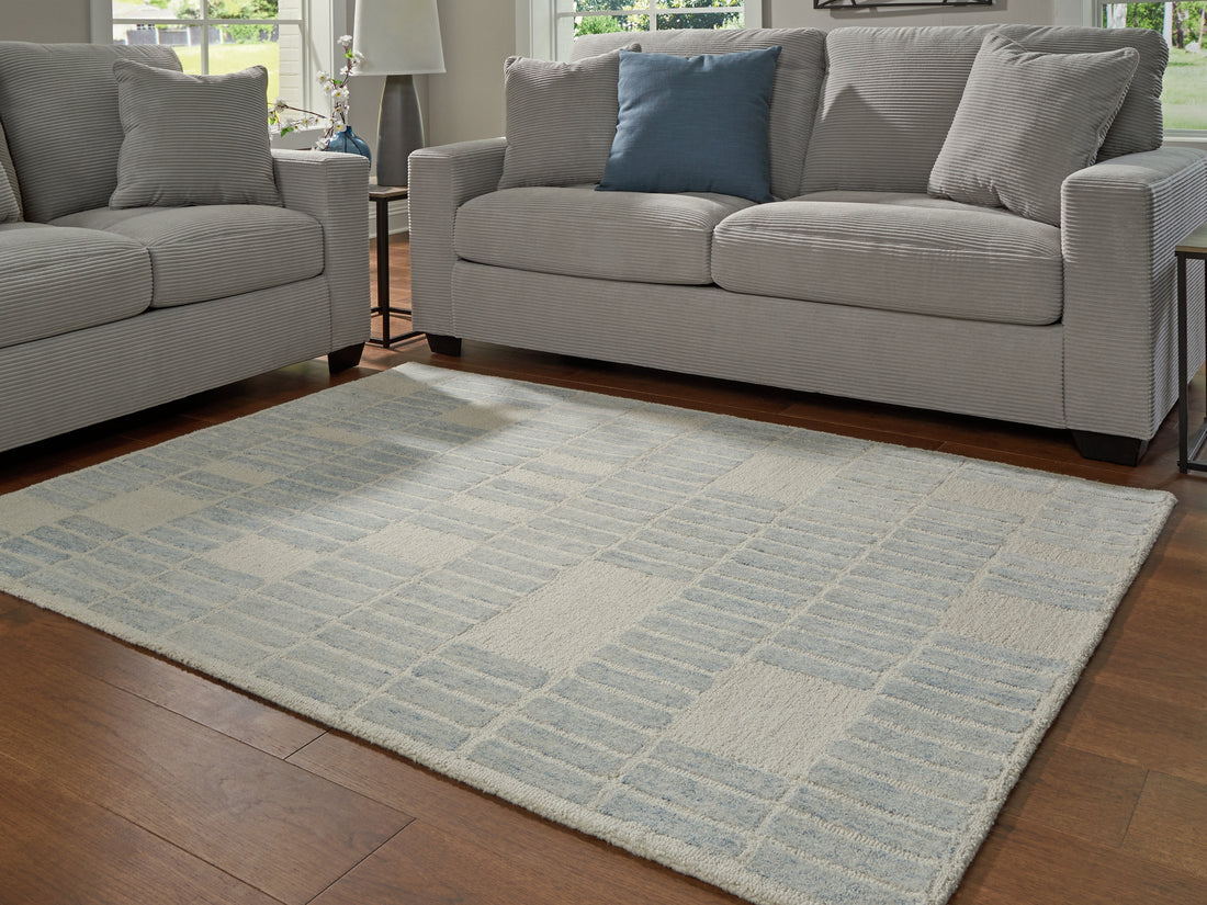 Dylanton Ivory/Blue Medium Rug - R407812