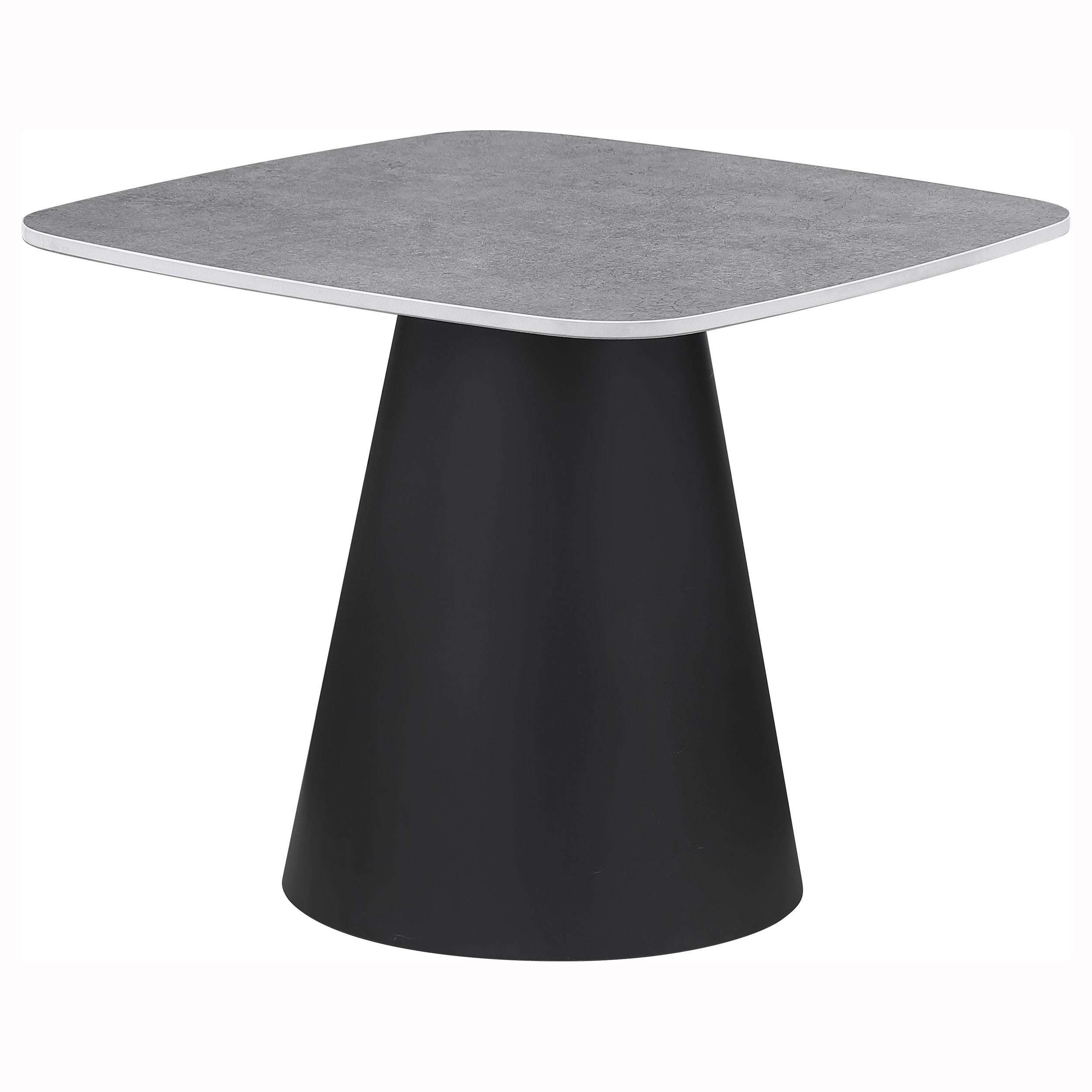 Eason 2-piece Cocktail Coffee Table Set Concrete and Black - 703500
