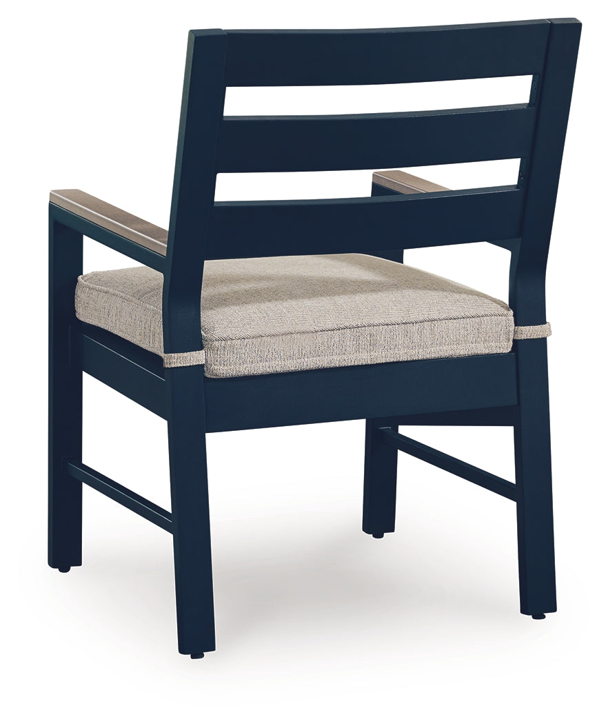 East Beach Blue Outdoor Arm Chair with Cushion (Set of 2) - PCP587-601A