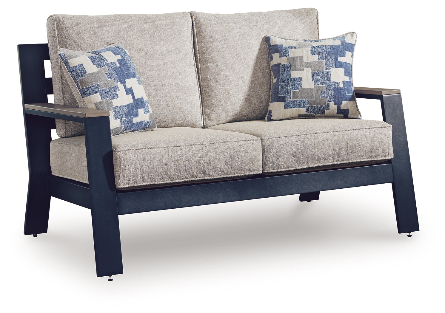 East Beach Blue Outdoor Loveseat with Cushion - PCP587-835