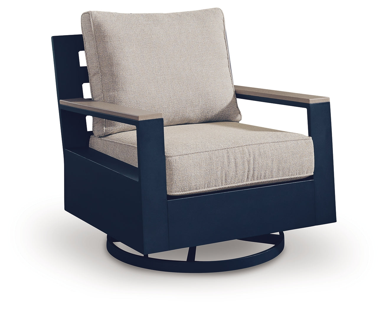 East Beach Blue Outdoor Swivel Glider Chair with Cushion - PCP587-821