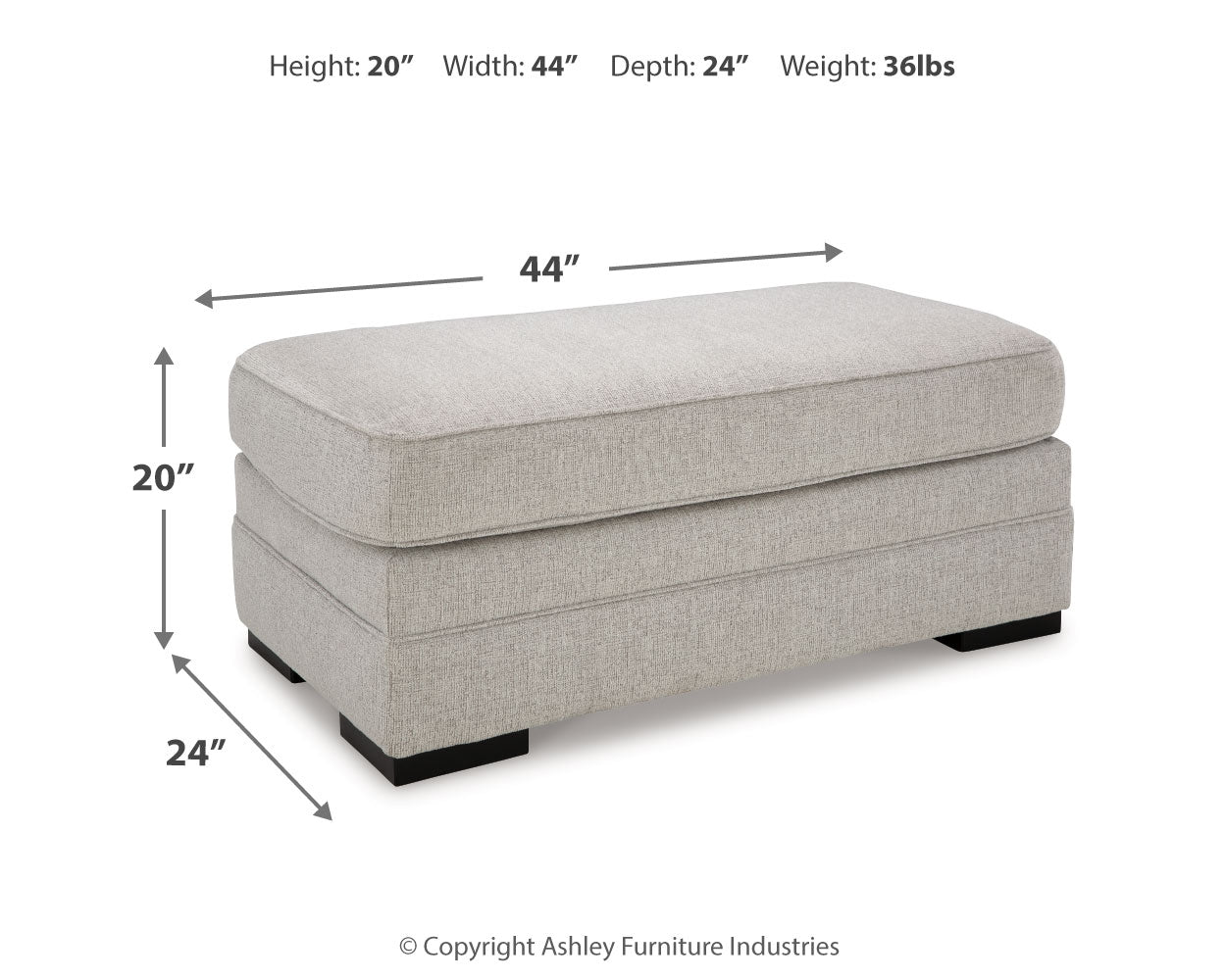 Eastonbridge Sofa Chaise, Chair, and Ottoman in Shadow - PKG018533