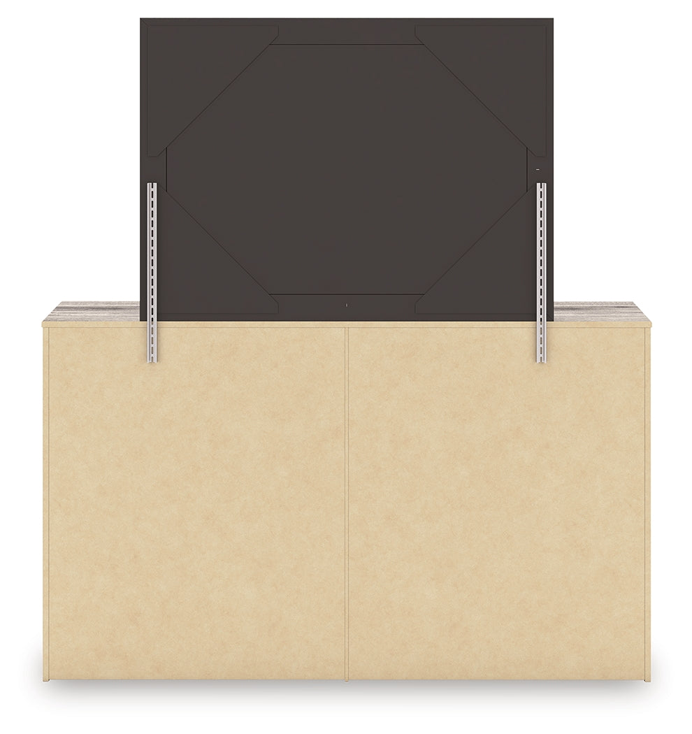 Elbrim Queen Panel Storage Bed, Dresser and Mirror - PCB2005B20