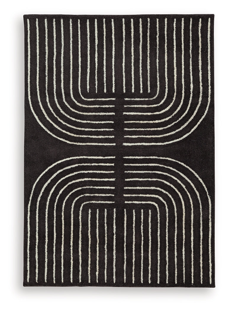 Eldonmore Black/Ivory Medium Rug - R407572