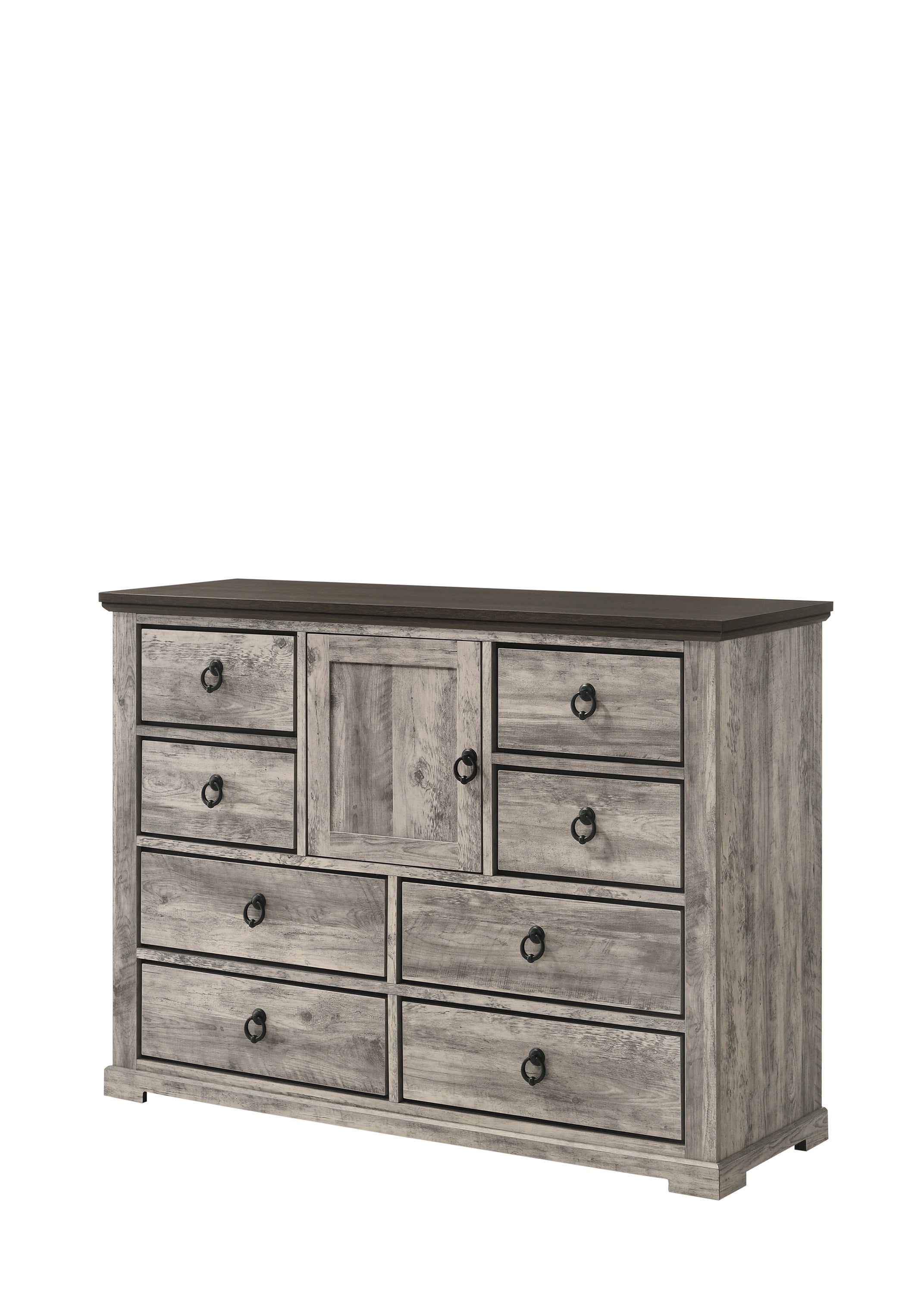 Ella-Mae Rustic Brown Poster Bedroom Set - SET | B6840-Q-HBFB | B6840-Q-RAIL | B6840-KQ-POST | B6840-2 | B6840-4 - Bien Home Furniture &amp; Electronics