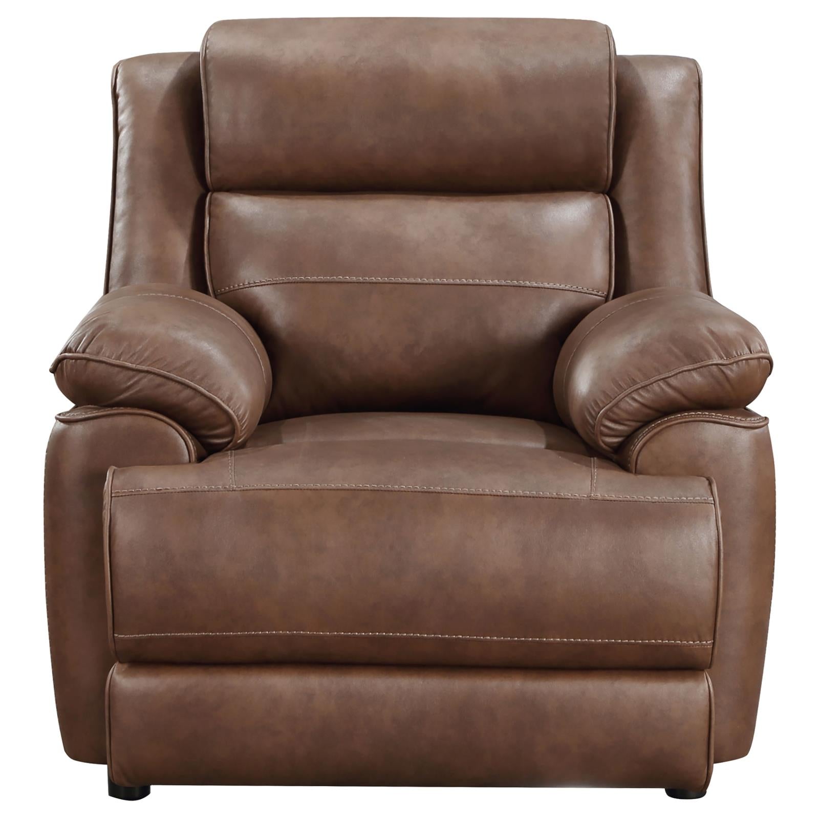 Ellington Dark Brown 3-Piece Upholstered Padded Arm Sofa Set from Coaster - Luna Furniture