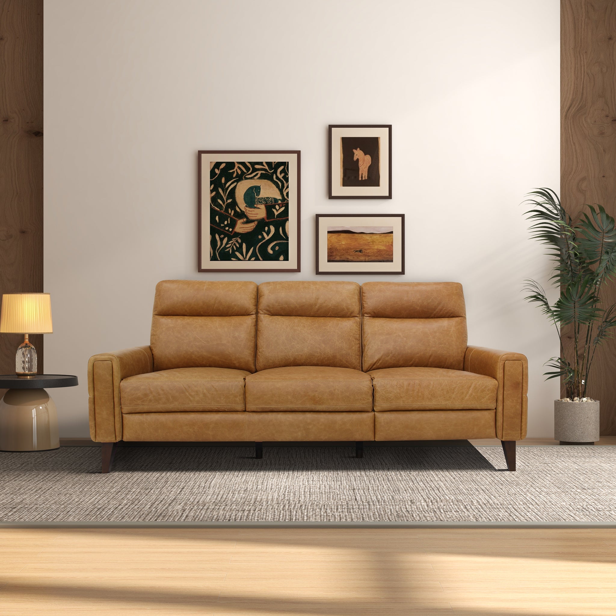 Elliot Incliner Sofa Left - Waxy Tan Leather - RSF00100402
