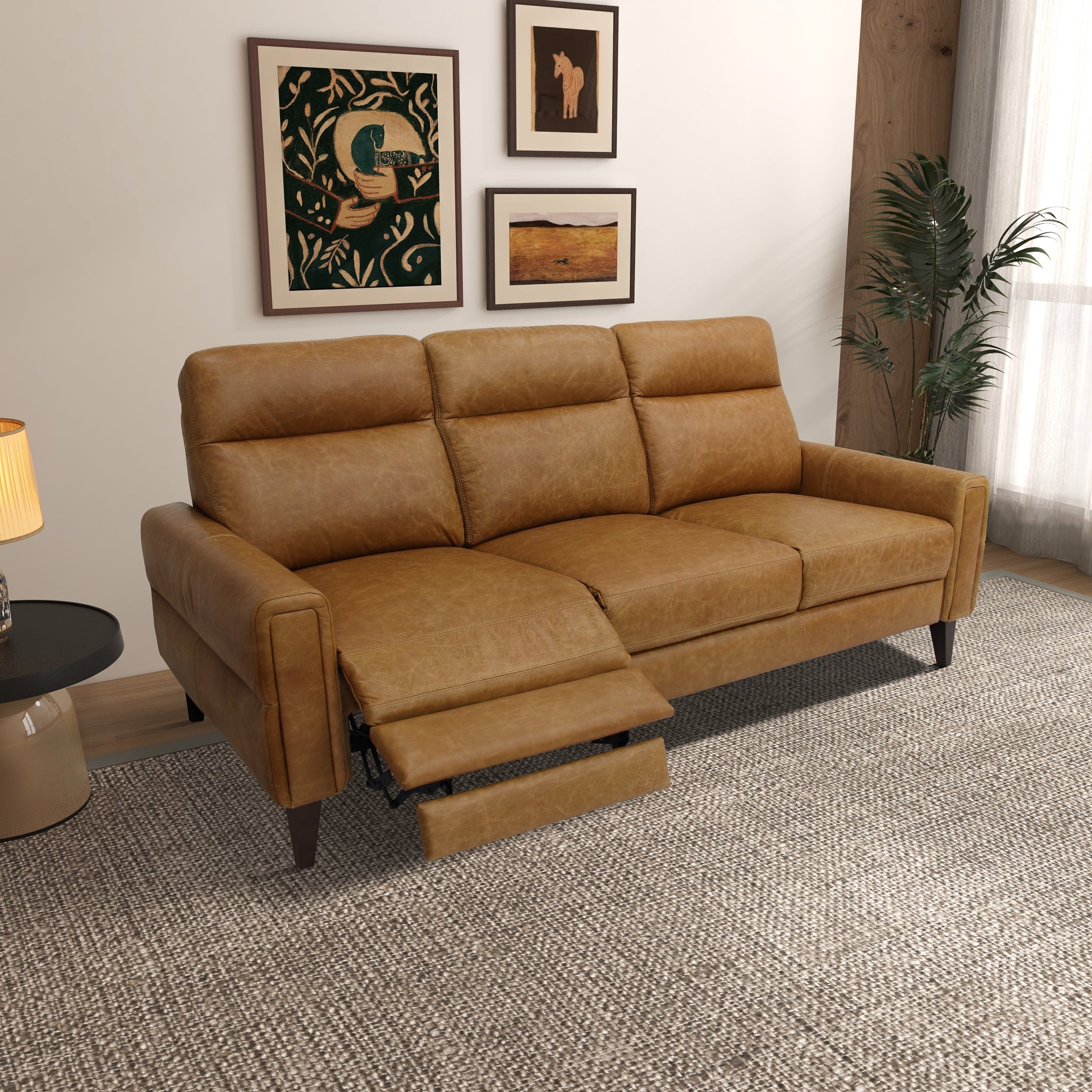 Elliot Incliner Sofa Left - Waxy Tan Leather - RSF00100402