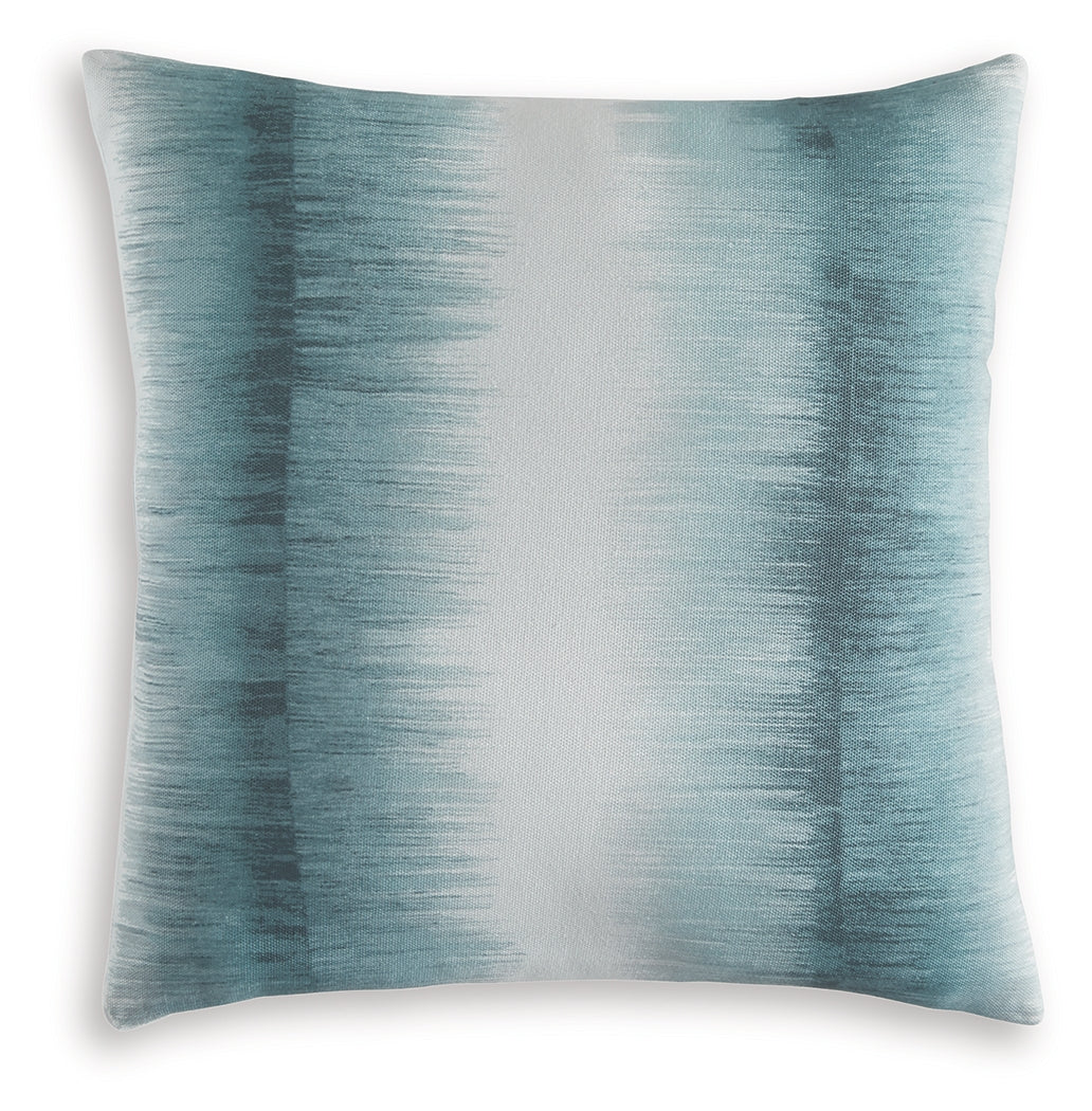 Elonwich Teal/White Pillow (Set of 4) - A1001106