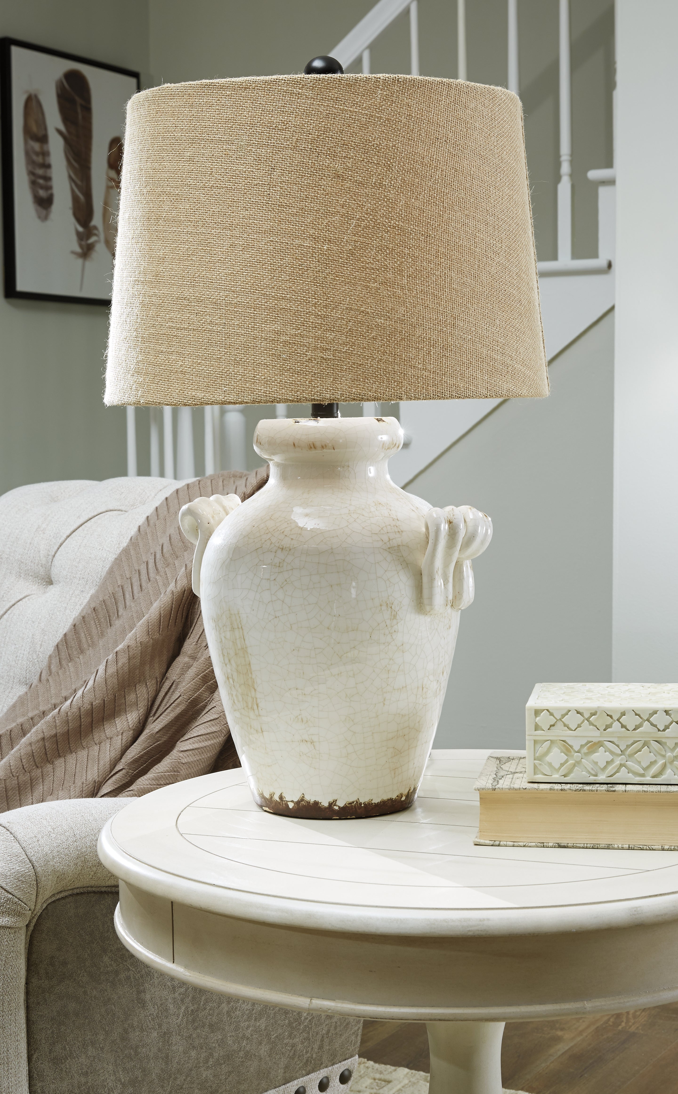 Emelda Cream Table Lamp (Set of 2) - L100664X2