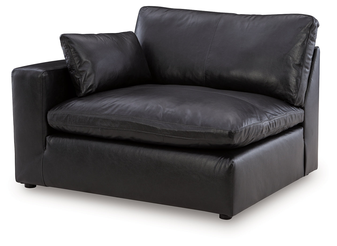 Emilia Black Left-Arm Facing Corner Chair - 3090264