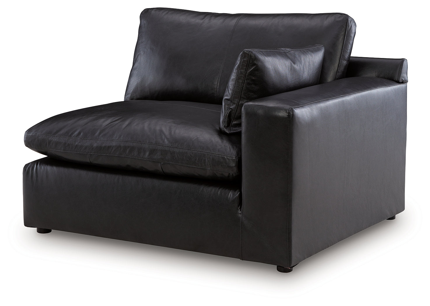 Emilia Black Right-Arm Facing Corner Chair - 3090265