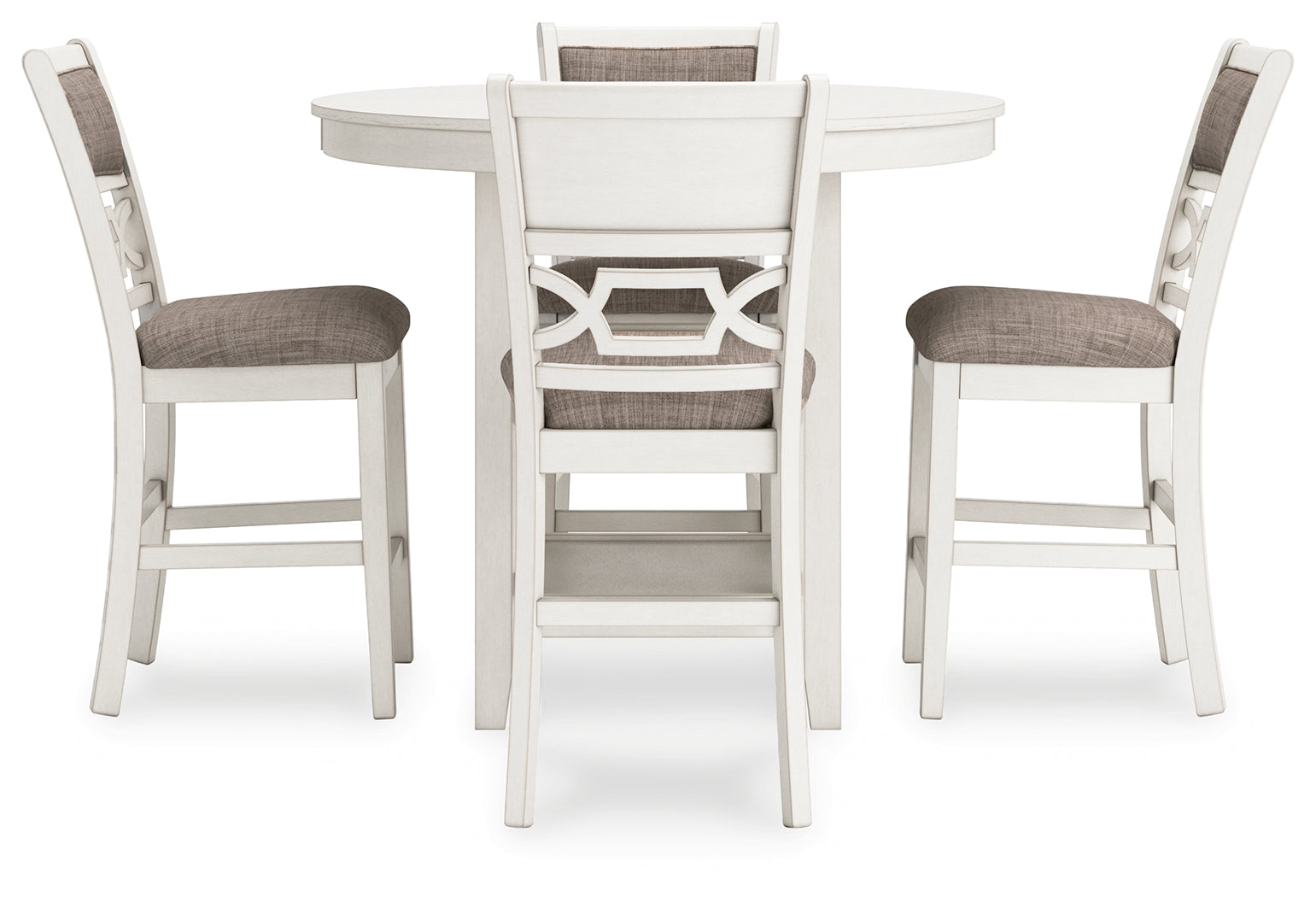 Erinberg Antique White Counter Height Dining Table and 4 Barstools (Set of 5) - D423-223