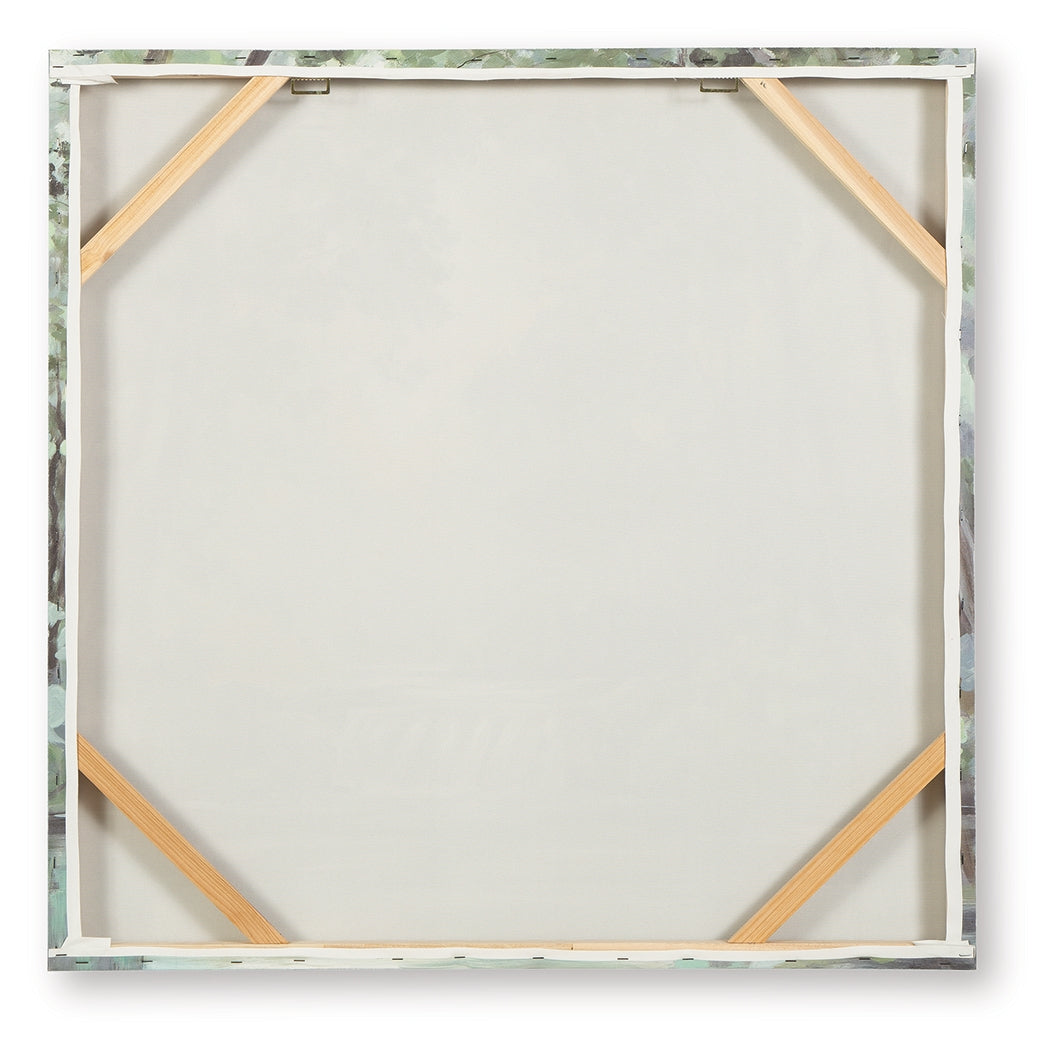 Evermaddick Green/Gray/White Wall Art - A8000455