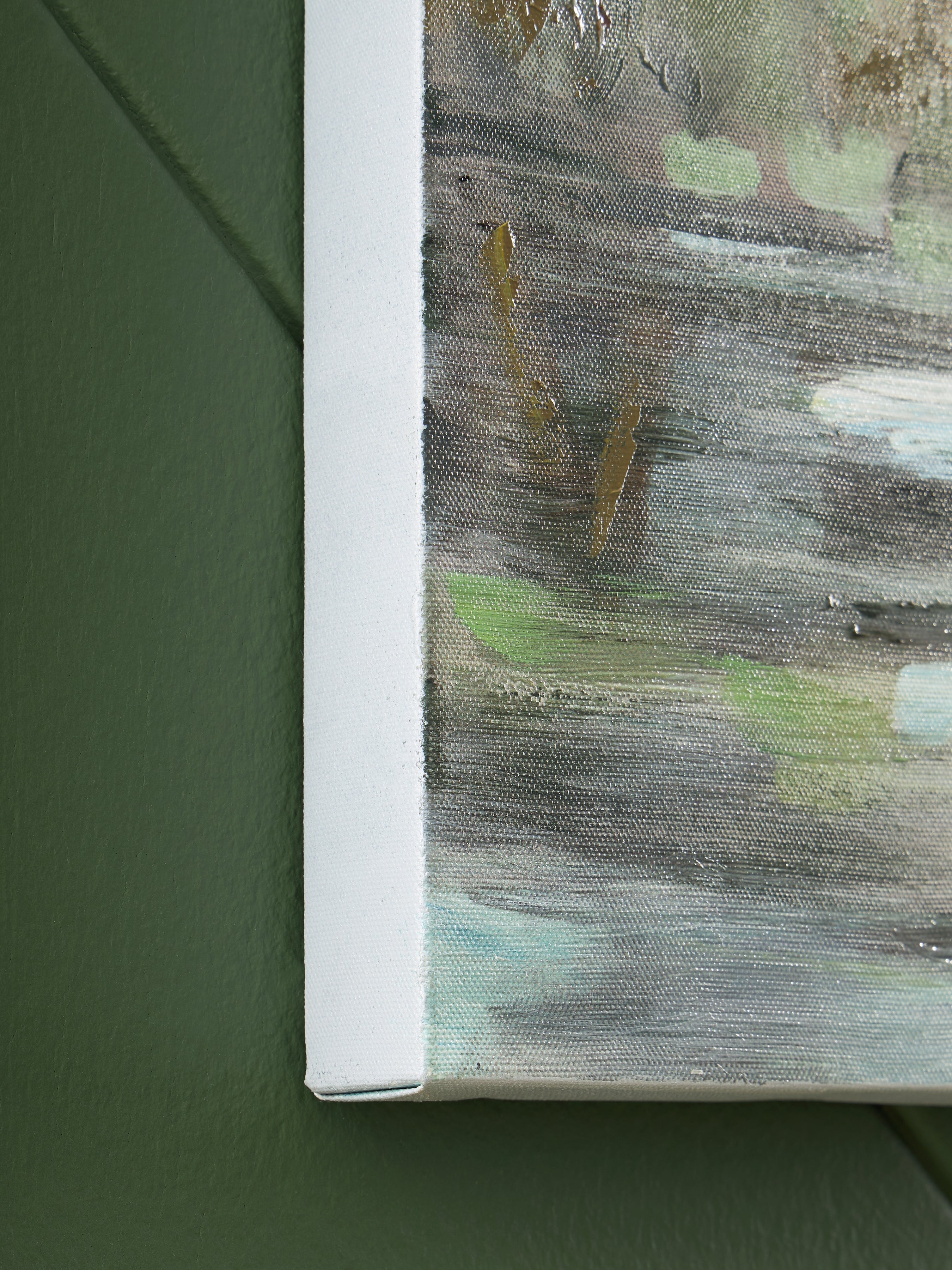 Evermaddick Green/Gray/White Wall Art - A8000455