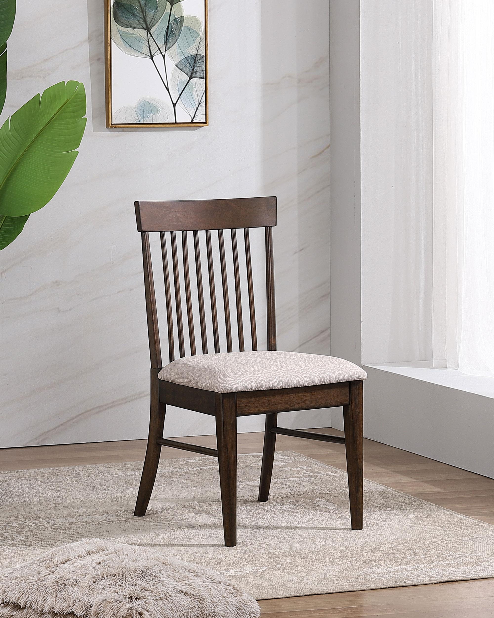Everton Slat Back Dining Side Chair Walnut (Set of 2) - 108892