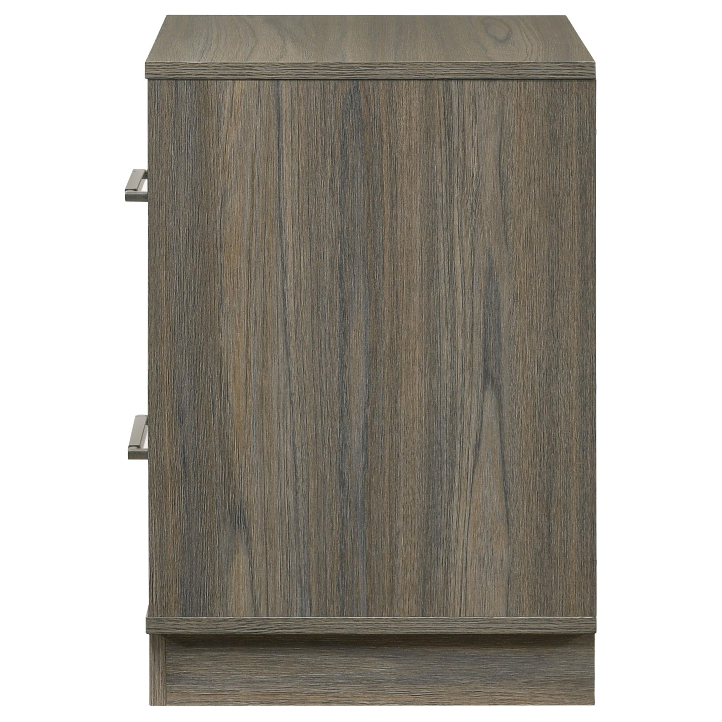 Fenwick 2-drawer Nightstand Bedside Table Grey Oak - 224982