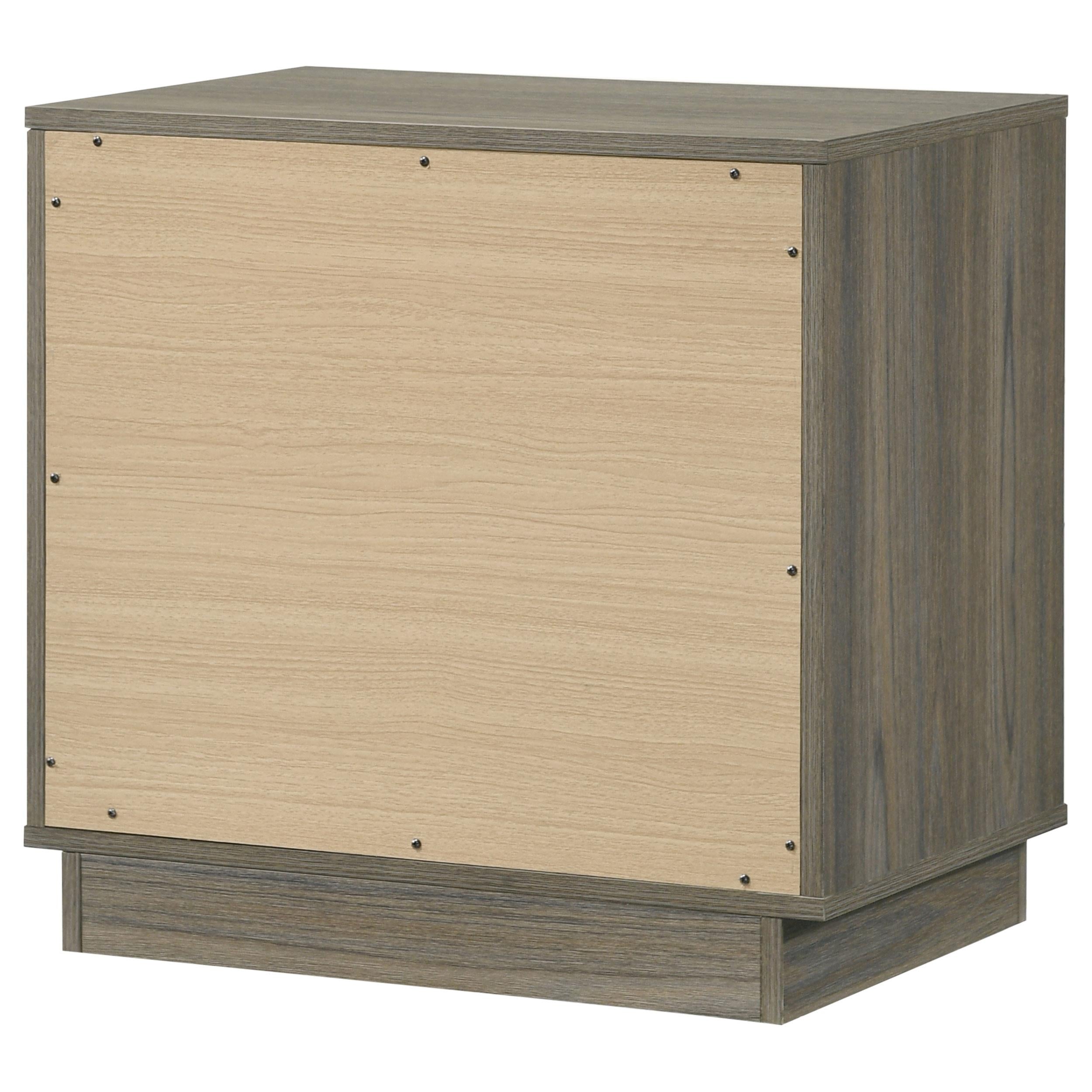 Fenwick 2-drawer Nightstand Bedside Table Grey Oak - 224982