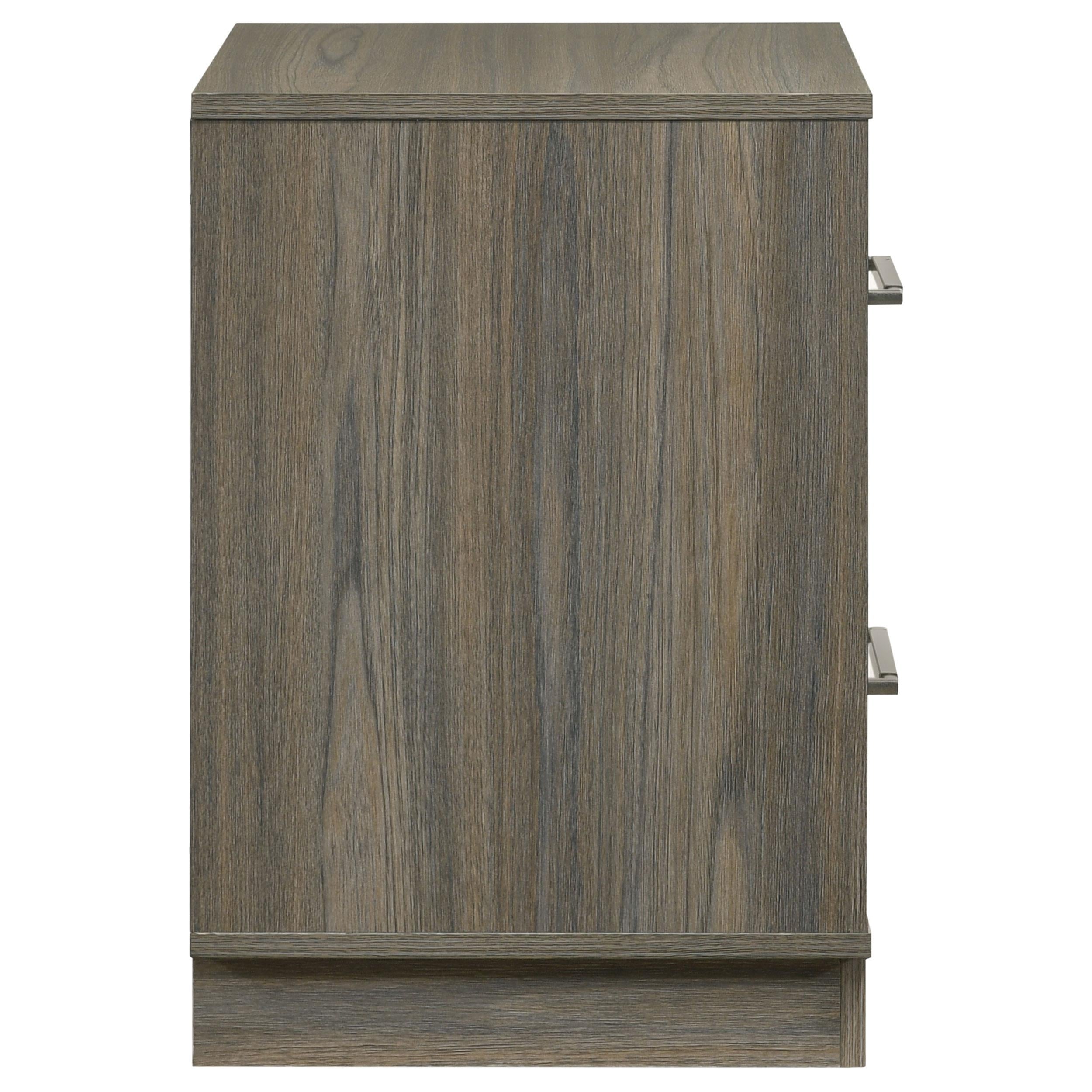 Fenwick 2-drawer Nightstand Bedside Table Grey Oak - 224982