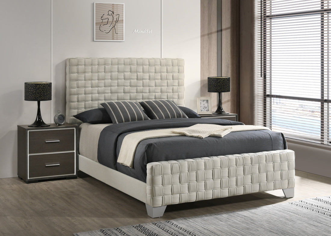 Ferin Taupe King Upholstered Bed - SET | 5263TP-K-HBFB | 5263TP-KQ-RAIL - Bien Home Furniture &amp; Electronics