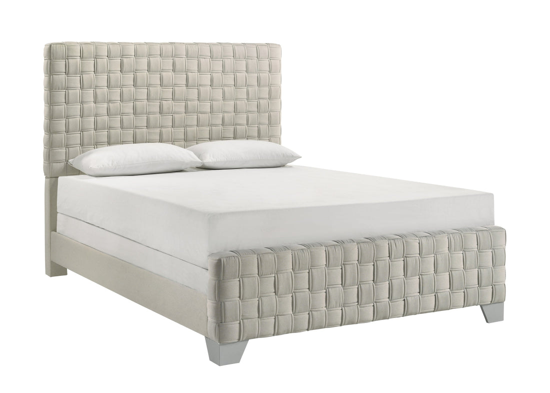 Ferin Taupe Queen Upholstered Bed - SET | 5263TP-Q-HBFB | 5263TP-KQ-RAIL - Bien Home Furniture &amp; Electronics