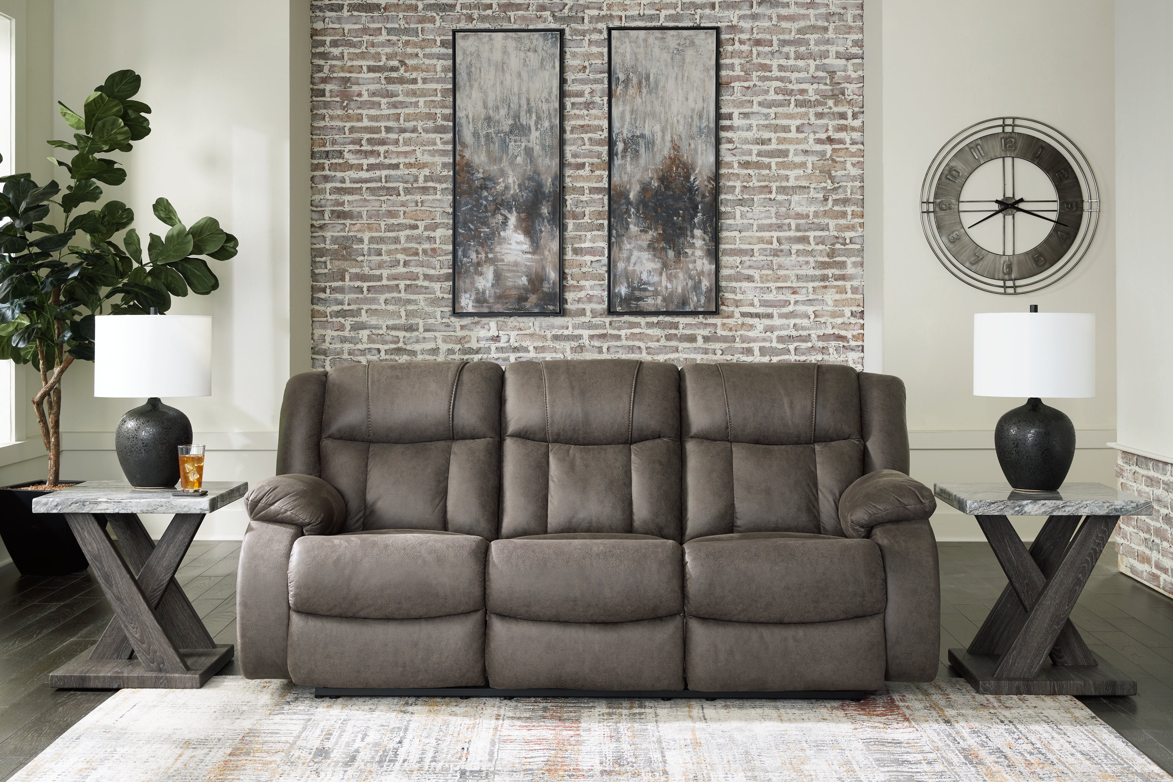 First Base Reclining Sofa and Recliner - 68804U5