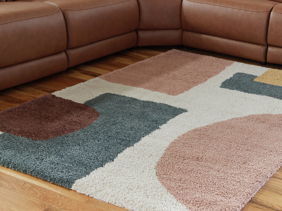 Flynnwick Cream/Pink/Gray Medium Rug - R407182