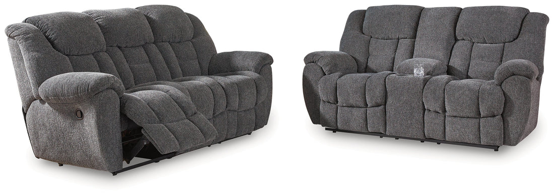 Foreside Sofa and Loveseat in Charcoal from Ashley - Luna Furniture