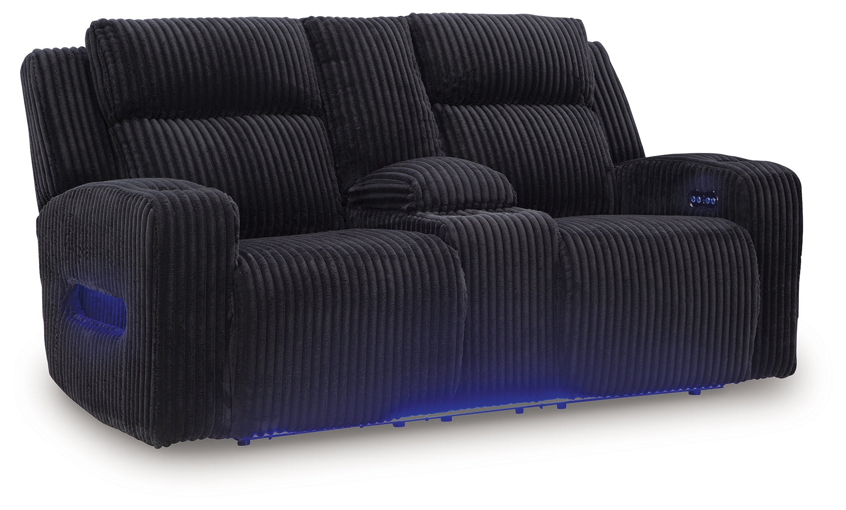 Forest Lake Black Power Reclining Loveseat with Console - PC6420218