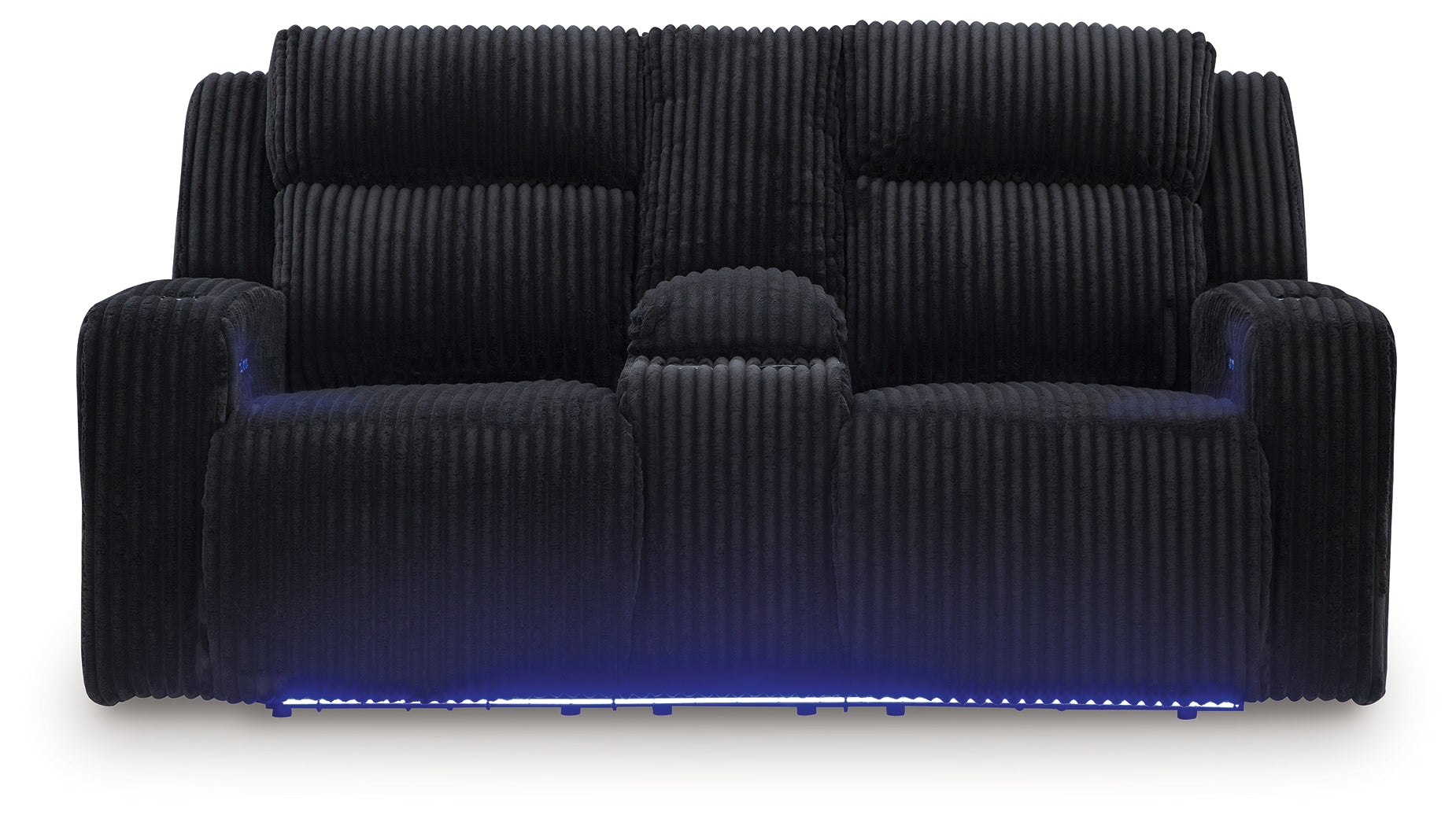 Forest Lake Black Power Reclining Loveseat with Console - PC6420218