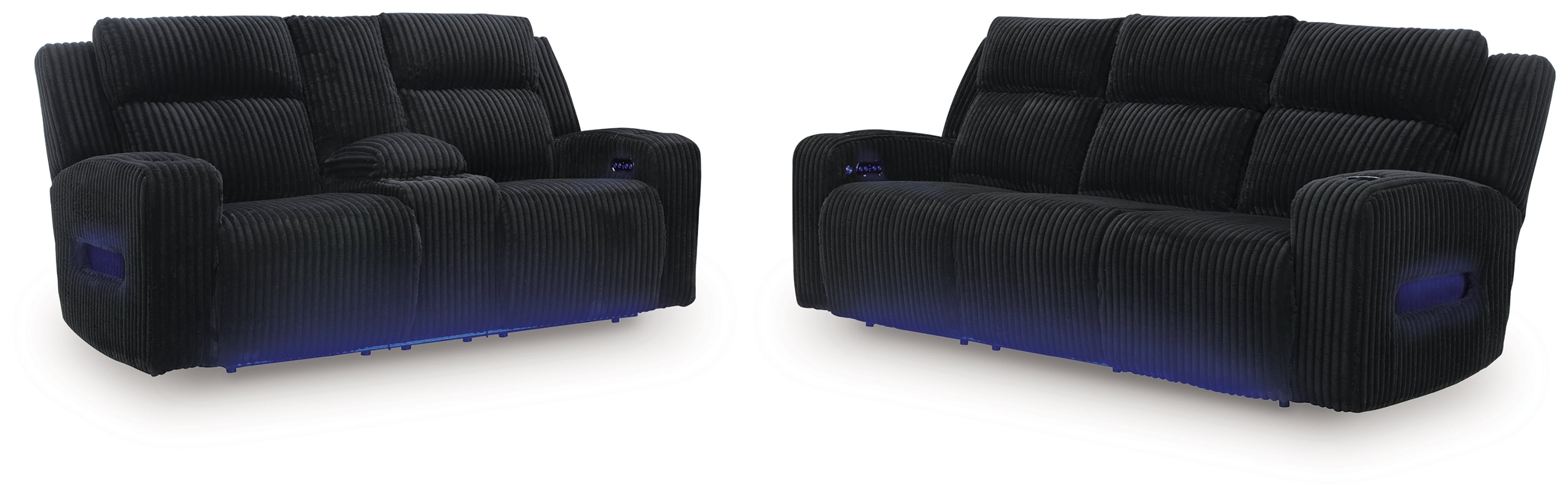 Forest Lake Sofa and Loveseat in Black from Ashley - Luna Furniture