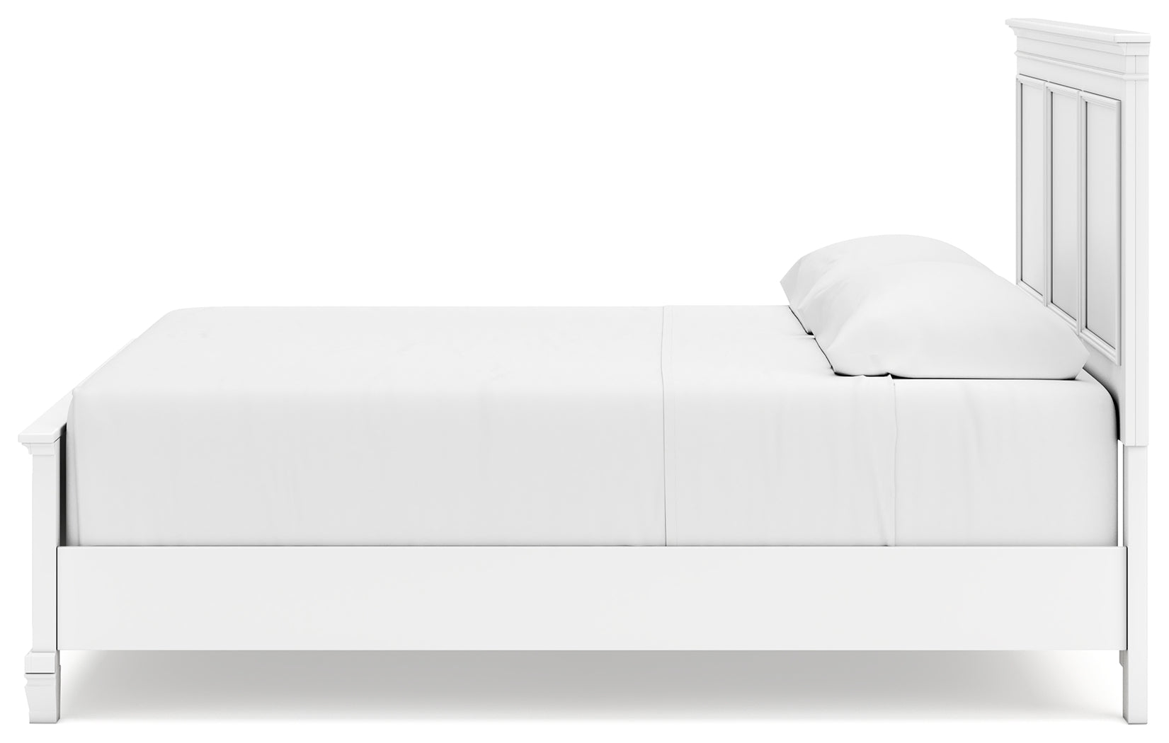 Fortman White King Panel Bed, Dresser and 2 Nightstands - B680B15