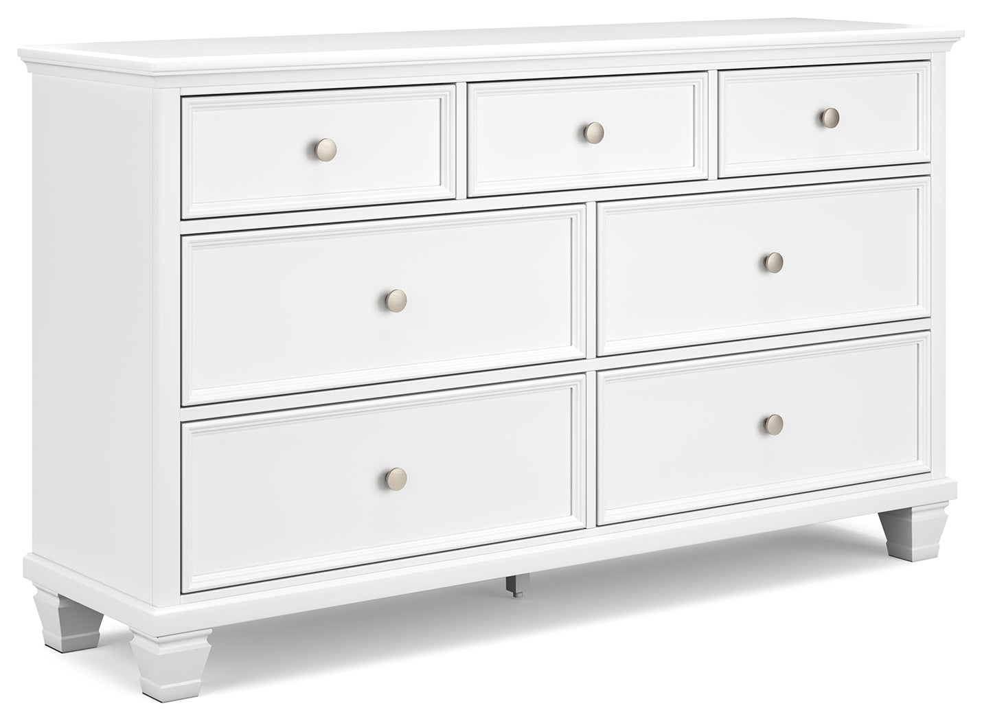 Fortman White King Panel Bed, Dresser and 2 Nightstands - B680B15