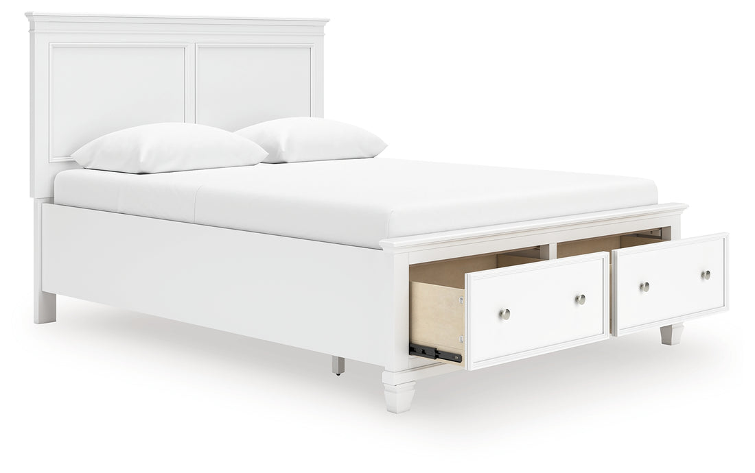 Fortman White Queen Panel Storage Bed - B680B20