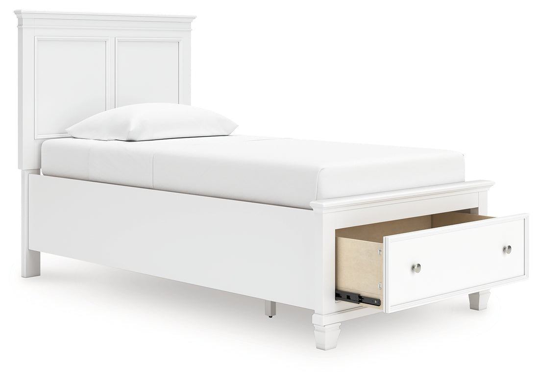 Fortman White Twin Panel Storage Bed - B680B24