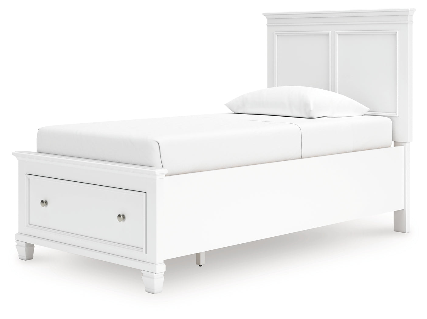 Fortman White Twin Panel Storage Bed - B680B24