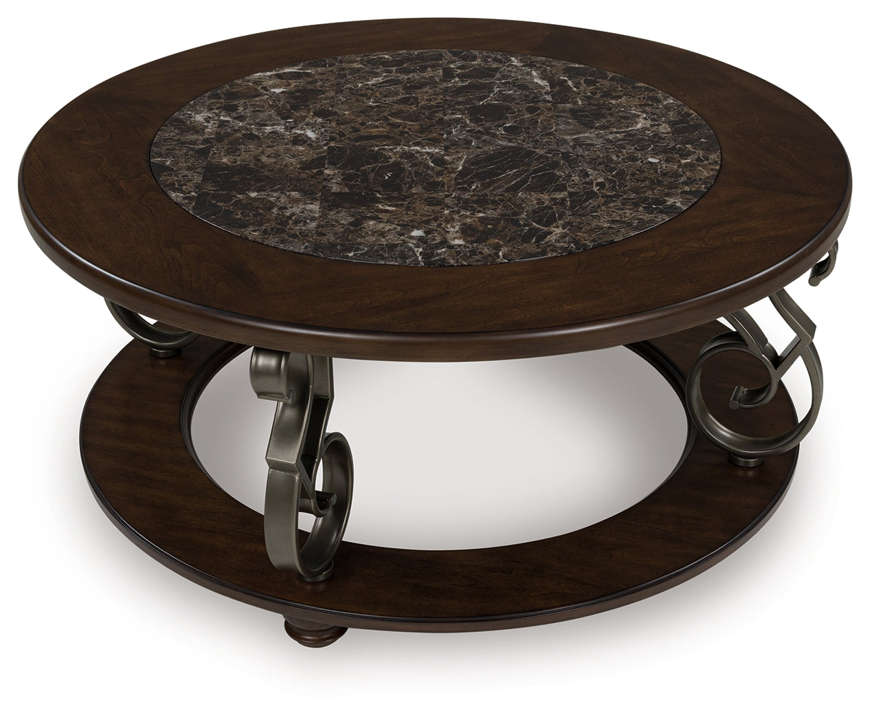 Frallyn Dark Brown Coffee Table - T623-8