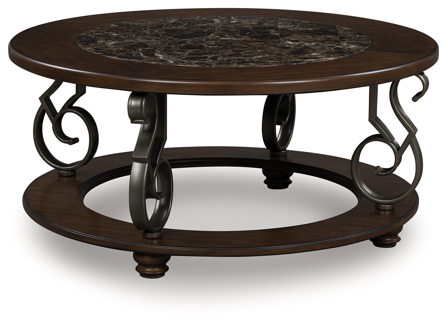 Frallyn Dark Brown Coffee Table - T623-8