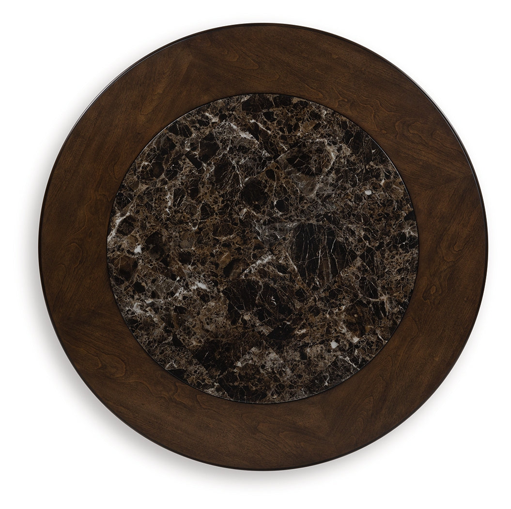 Frallyn Dark Brown Coffee Table - T623-8