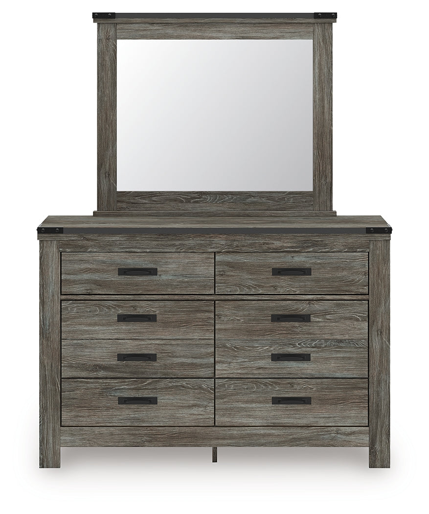 Frandern Full Panel Bed, Dresser and Mirror - B4480B20