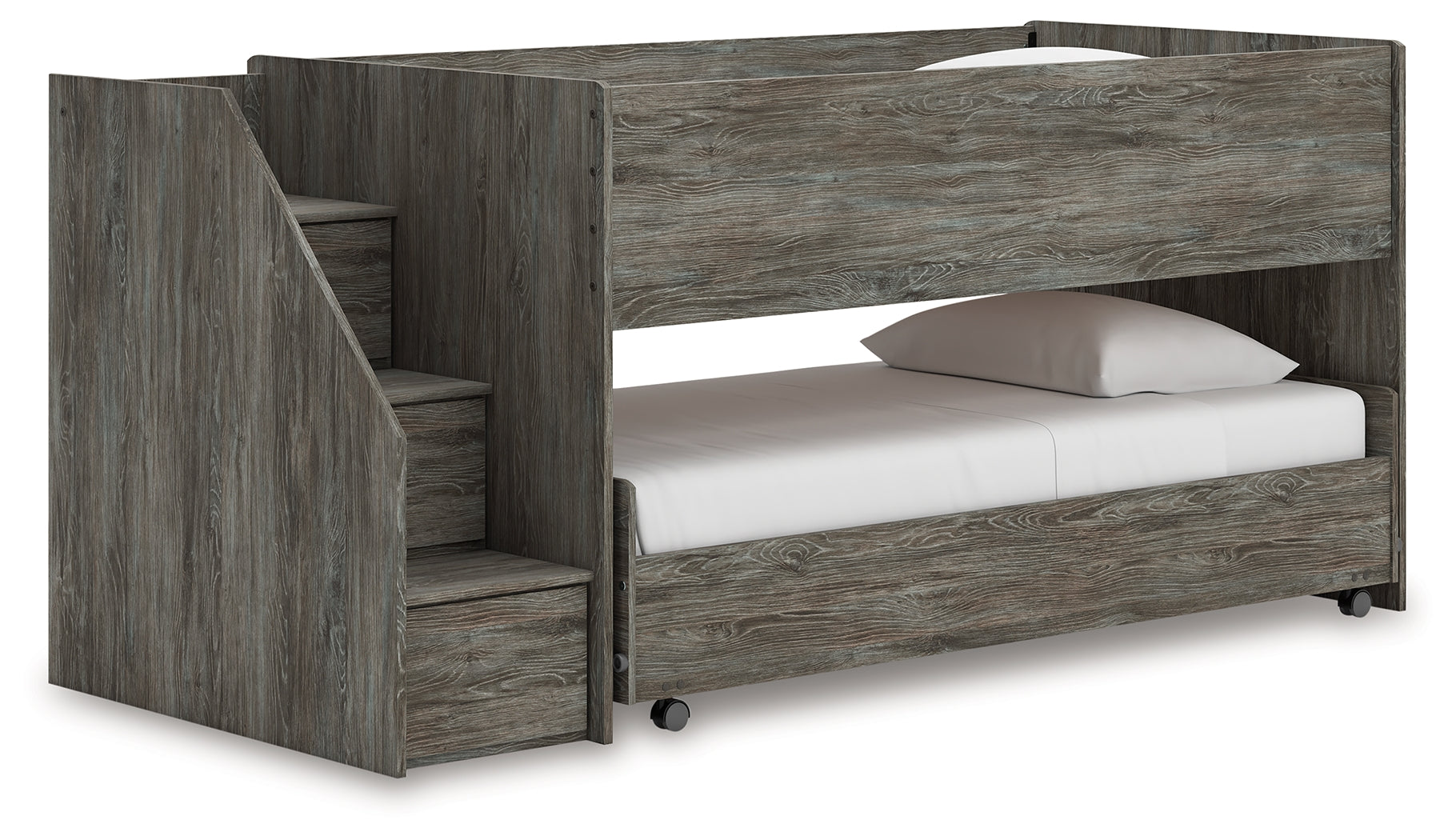 Frandern Gray Twin over Twin Loft Bed - B4480B13