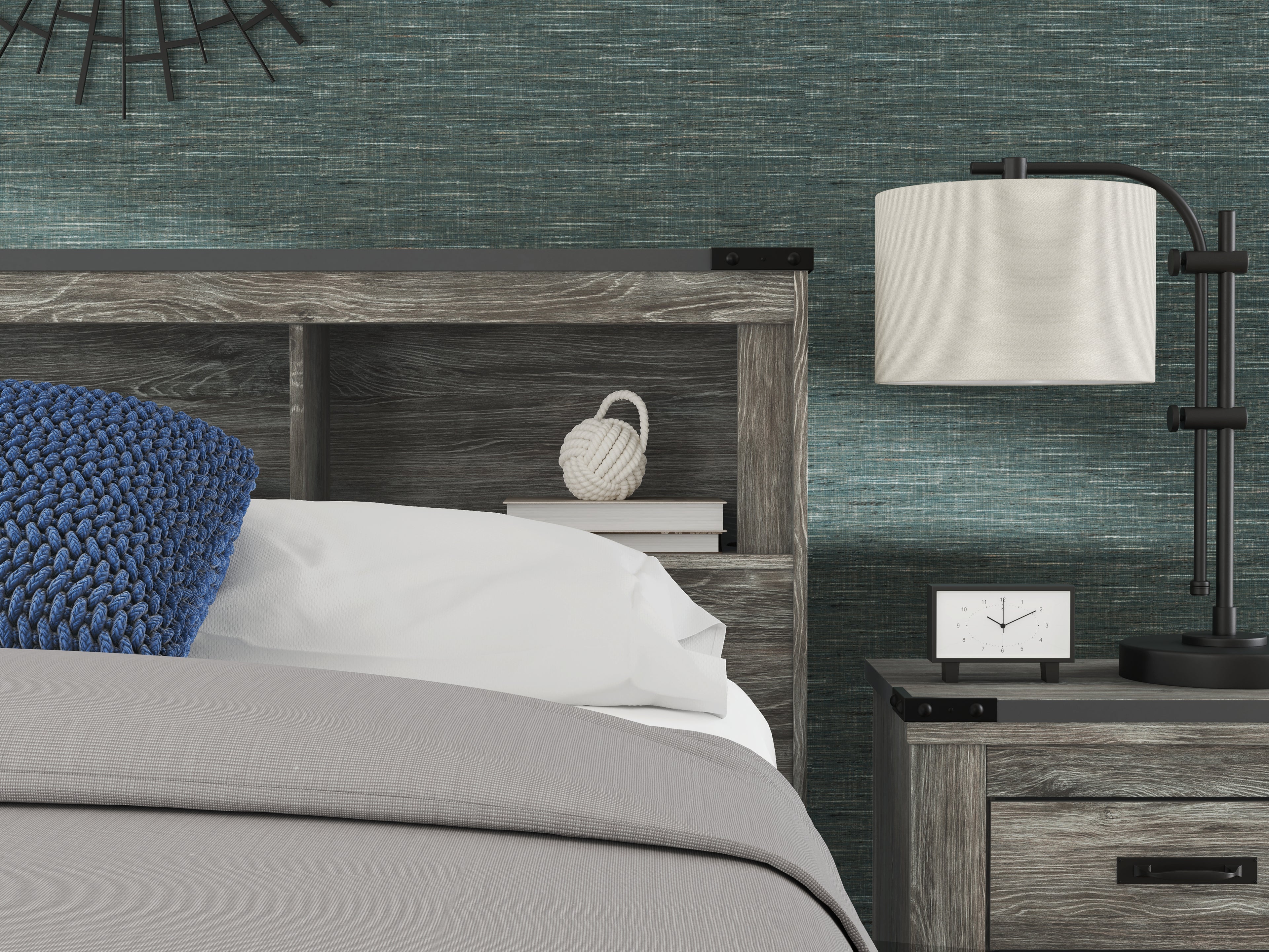 Frandern Queen Bookcase Bed, Dresser and Mirror - B4480B7