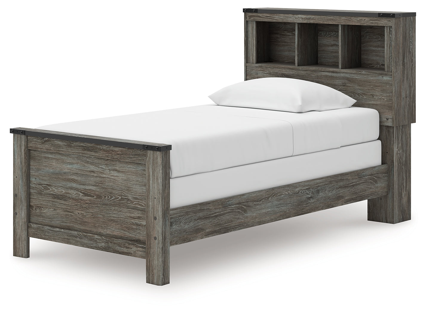 Frandern Twin Bookcase Bed, Dresser and Mirror - B4480B5