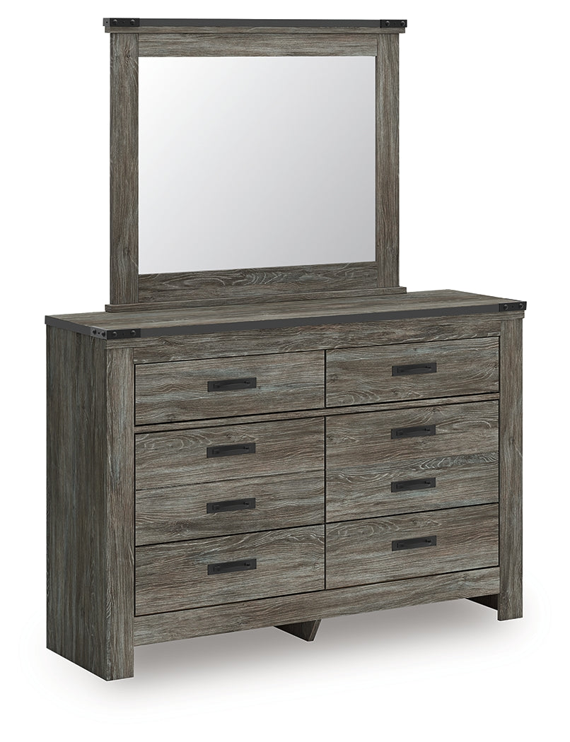 Frandern Twin Bookcase Bed, Dresser and Mirror - B4480B5