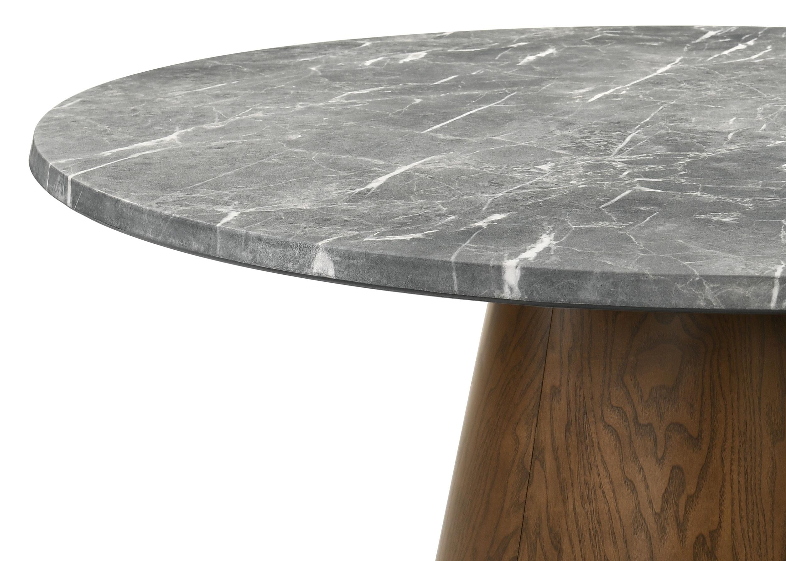 Franklin 59-inch Round Dining Table Grey and Dark Oak - 193820