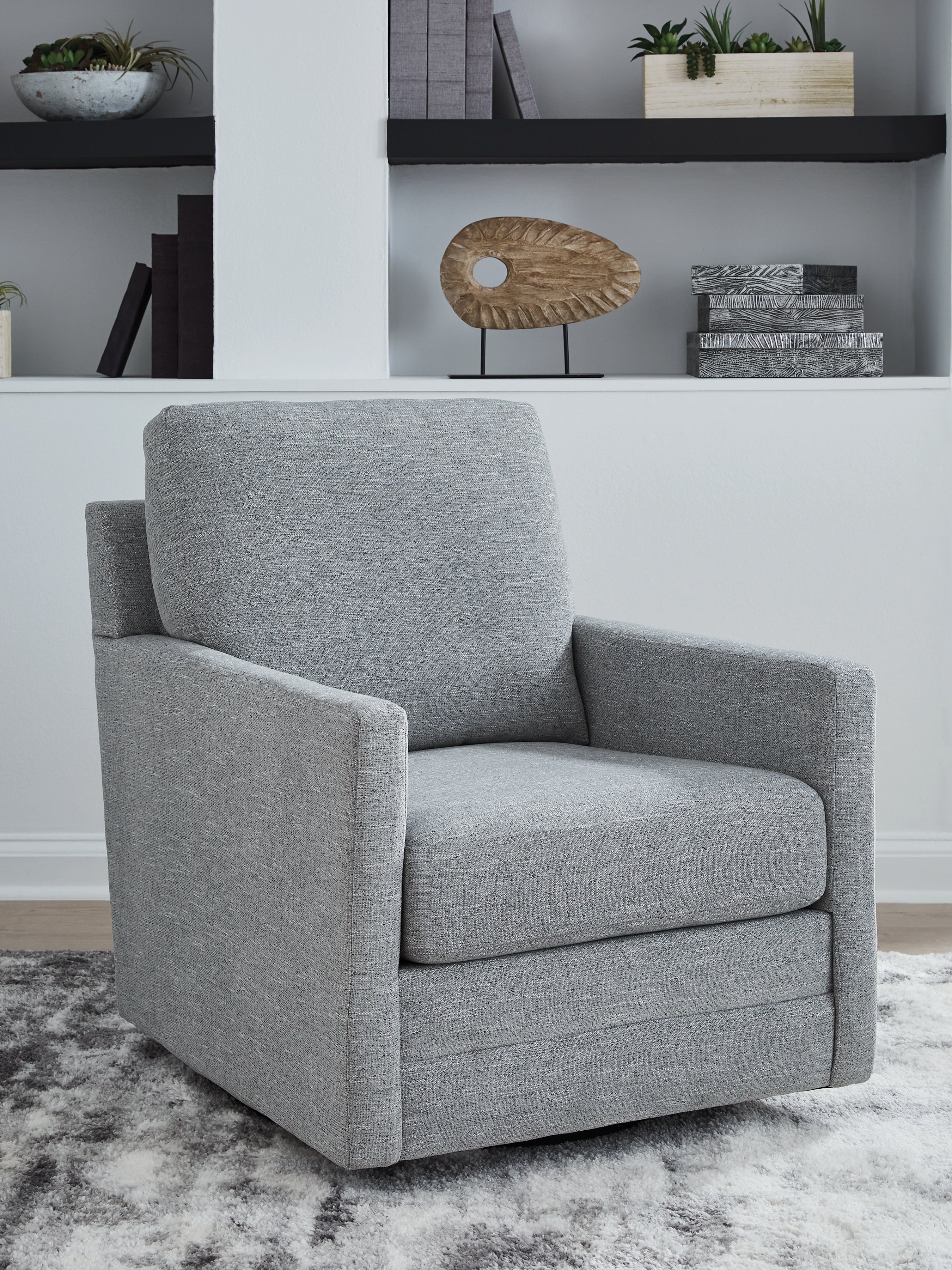 Freybourne Pewter Swivel Accent Chair - A3000737