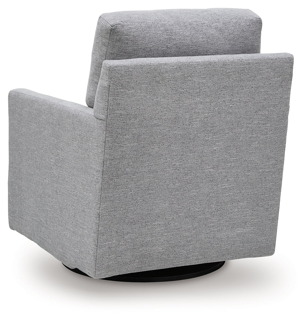Freybourne Pewter Swivel Accent Chair - A3000737
