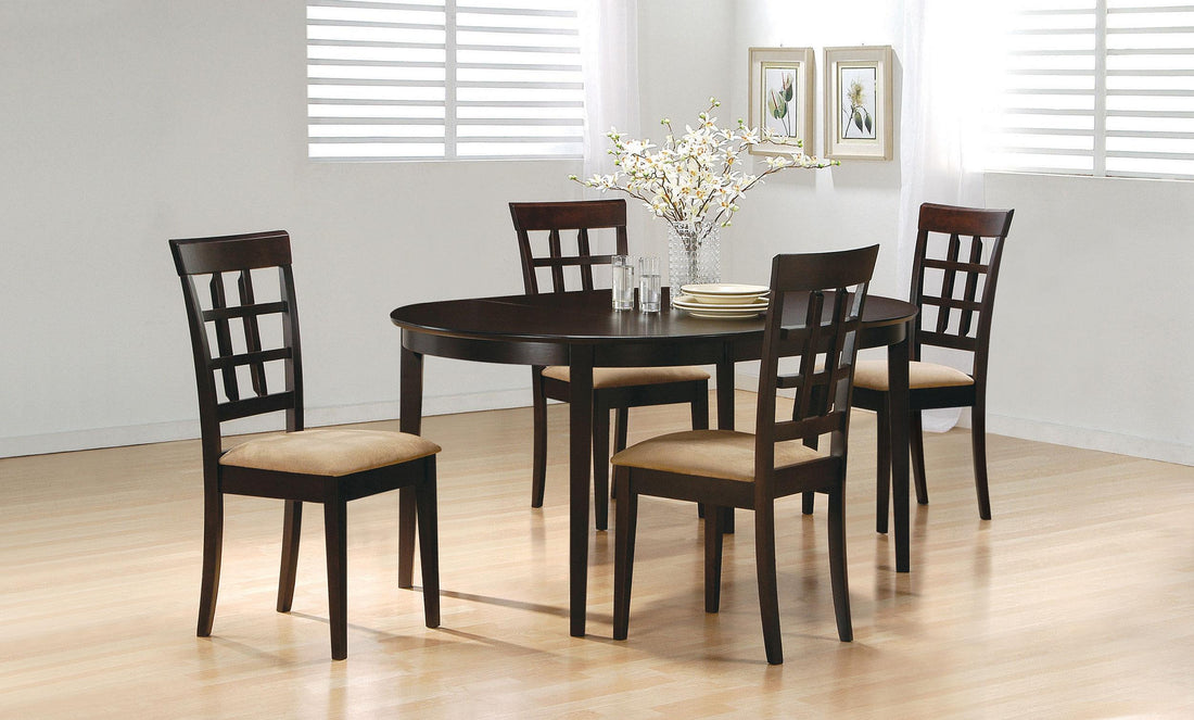 Gabriel 5-piece Extension Leaf Dining Table Set Cappuccino - 100770-S5