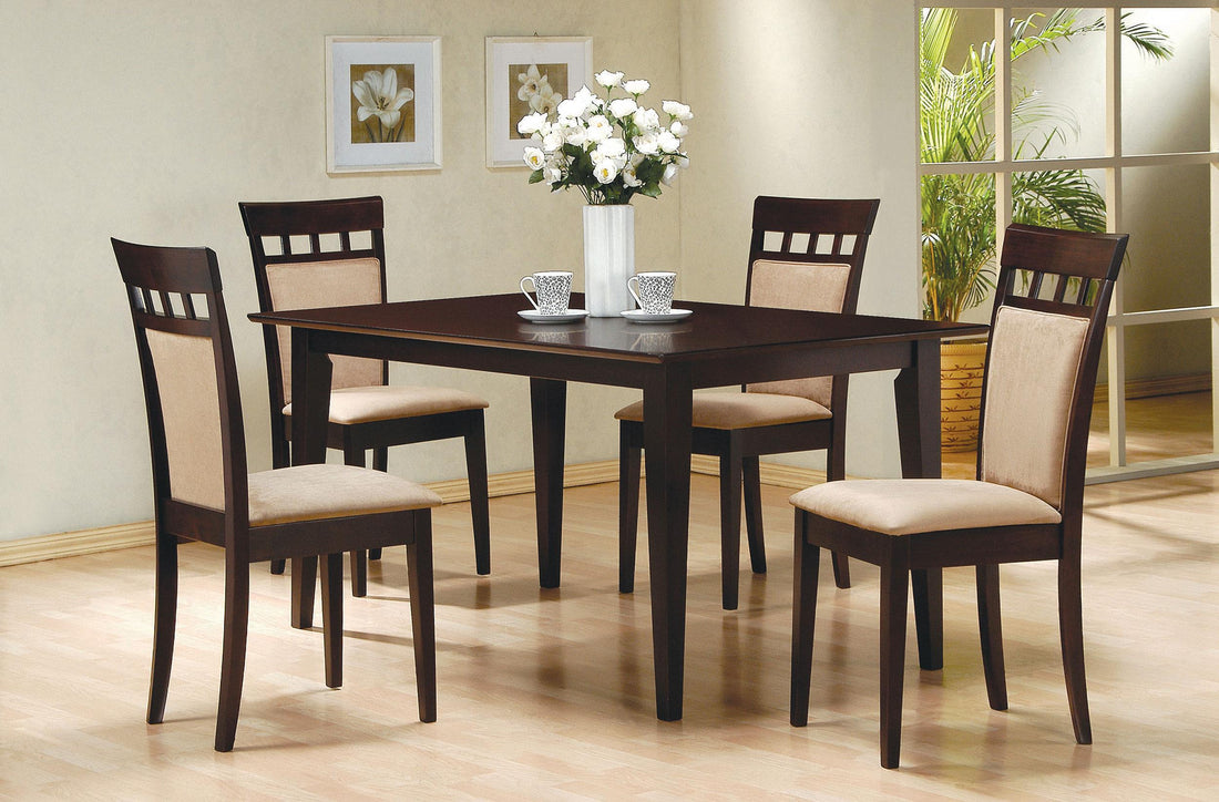 Gabriel 5-piece Rectangular 59-inch Dining Set Cappuccino - 100771-S5A